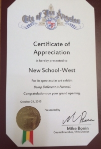 At the end, Mike Ai of Bonin's office presented us with this impressive certificate. We're very honored.